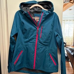 NWOT Women's Mountain Warehouse Teal Jacket with Pink Accents